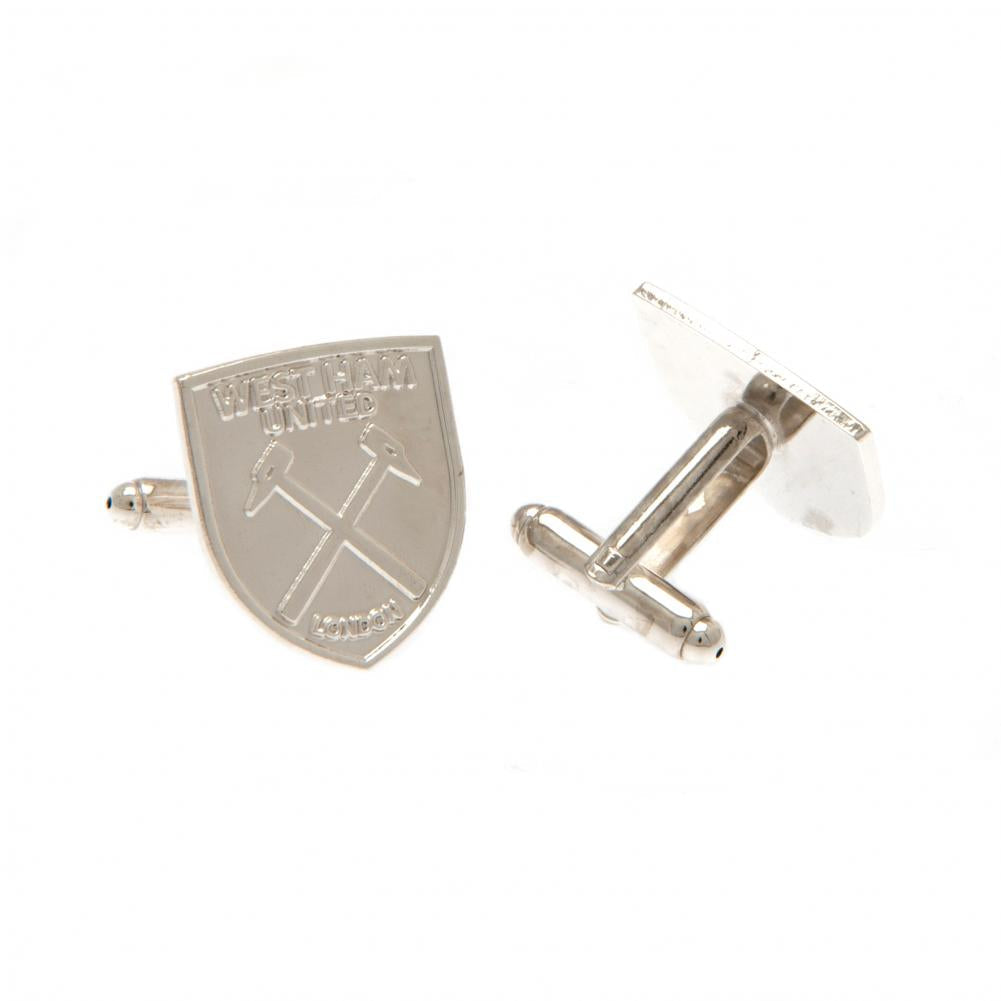 West Ham United FC Silver Plated Cufflinks: 2 - Cufflinks & Tie Slides By West Ham United