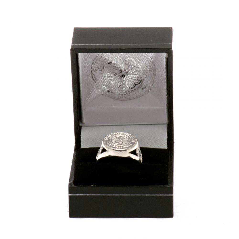 Celtic FC Sterling Silver Crest Ring - Small Size - Jewellery at Gift Moments