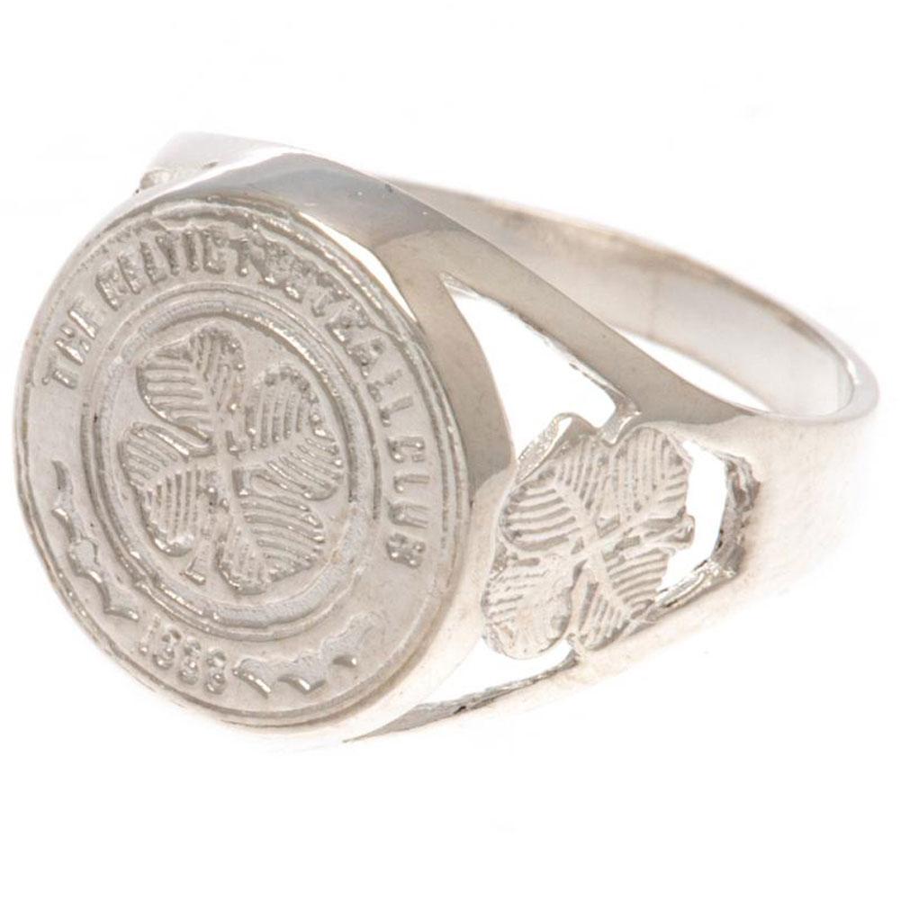 Celtic FC Sterling Silver Crest Ring - Small Size - Jewellery at Gift Moments