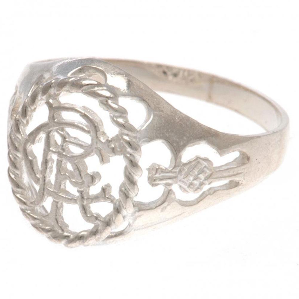 Rangers FC Sterling Silver Crest Ring - Medium Size - Jewellery at Gift Moments