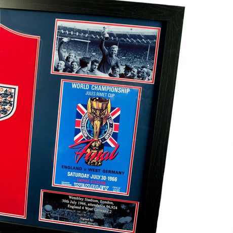 England FA Sir Geoff Hurst Signed Shirt (Framed) - Signed Memorabilia at Gift Moments