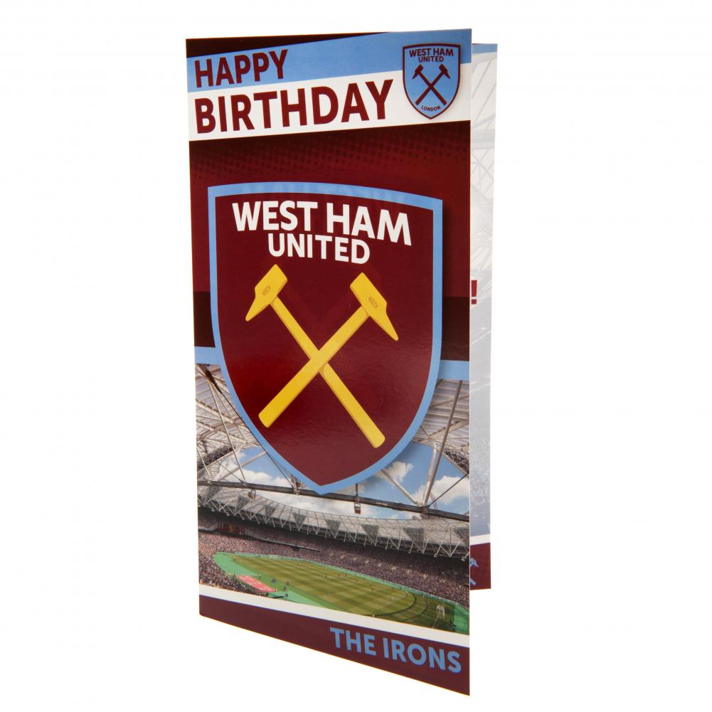 West Ham United FC Birthday Card - Greeting Cards at Gift Moments