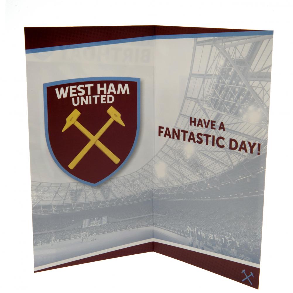 West Ham United FC Birthday Card - Greeting Cards at Gift Moments