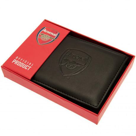 Arsenal FC Debossed Wallet - Black PU - Wallets at Gift Moments