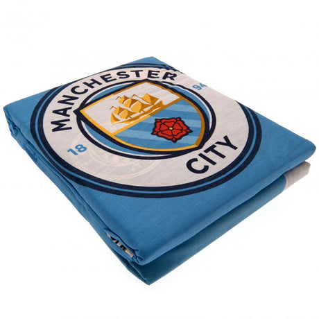 Manchester City FC Double Duvet Set PL - Striking Pulse Design - Bedroom at Gift Moments