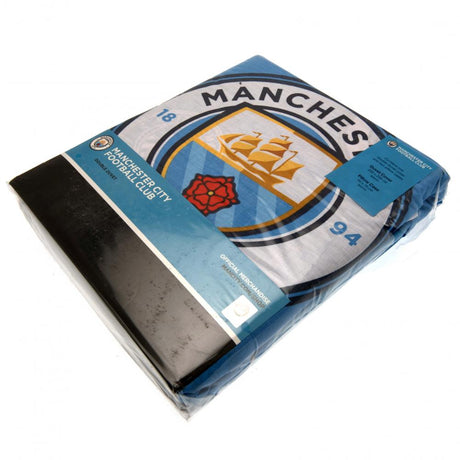 Manchester City FC Double Duvet Set PL - Striking Pulse Design - Bedroom at Gift Moments