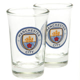 Manchester City FC 2pk Shot Glass Set - Glassware at Gift Moments