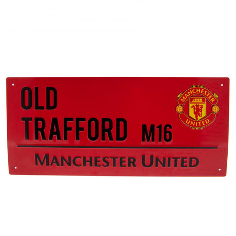 Manchester United FC Street Sign RD - Old Trafford M16 - Signs & Plaques at Gift Moments