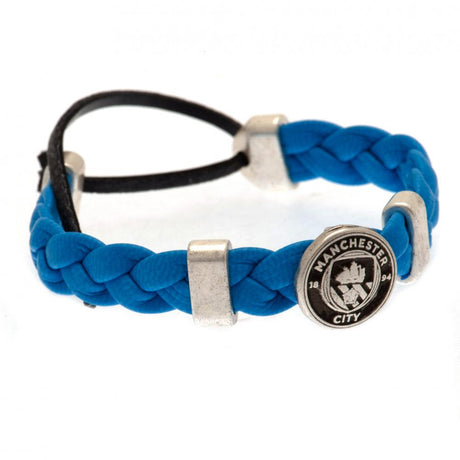 Manchester City FC PU Slider Bracelet - Jewellery at Gift Moments