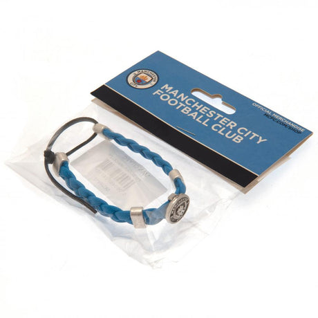 Manchester City FC PU Slider Bracelet - Jewellery at Gift Moments