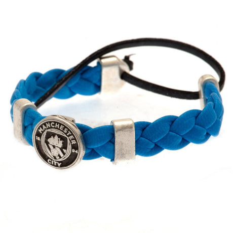 Manchester City FC PU Slider Bracelet - Jewellery at Gift Moments