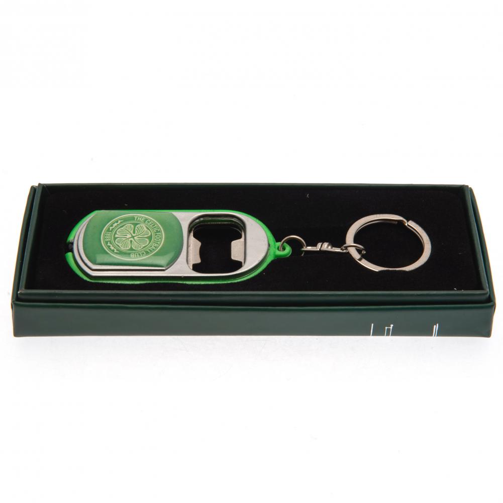 Celtic FC Keyring Torch & Bottle Opener: 1 - Keyrings By Celtic