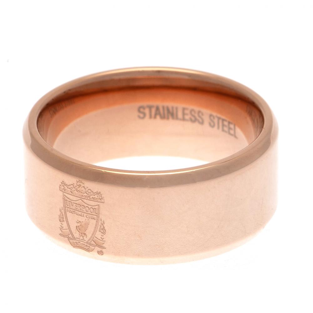 Liverpool FC Rose Gold Plated Ring Medium - Jewellery at Gift Moments