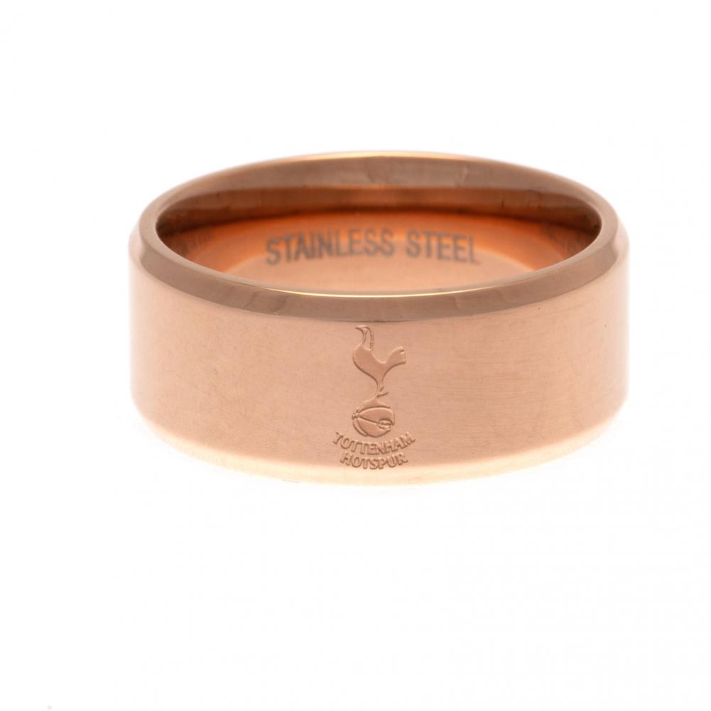 Tottenham Hotspur FC Rose Gold Plated Ring - Medium - Jewellery at Gift Moments