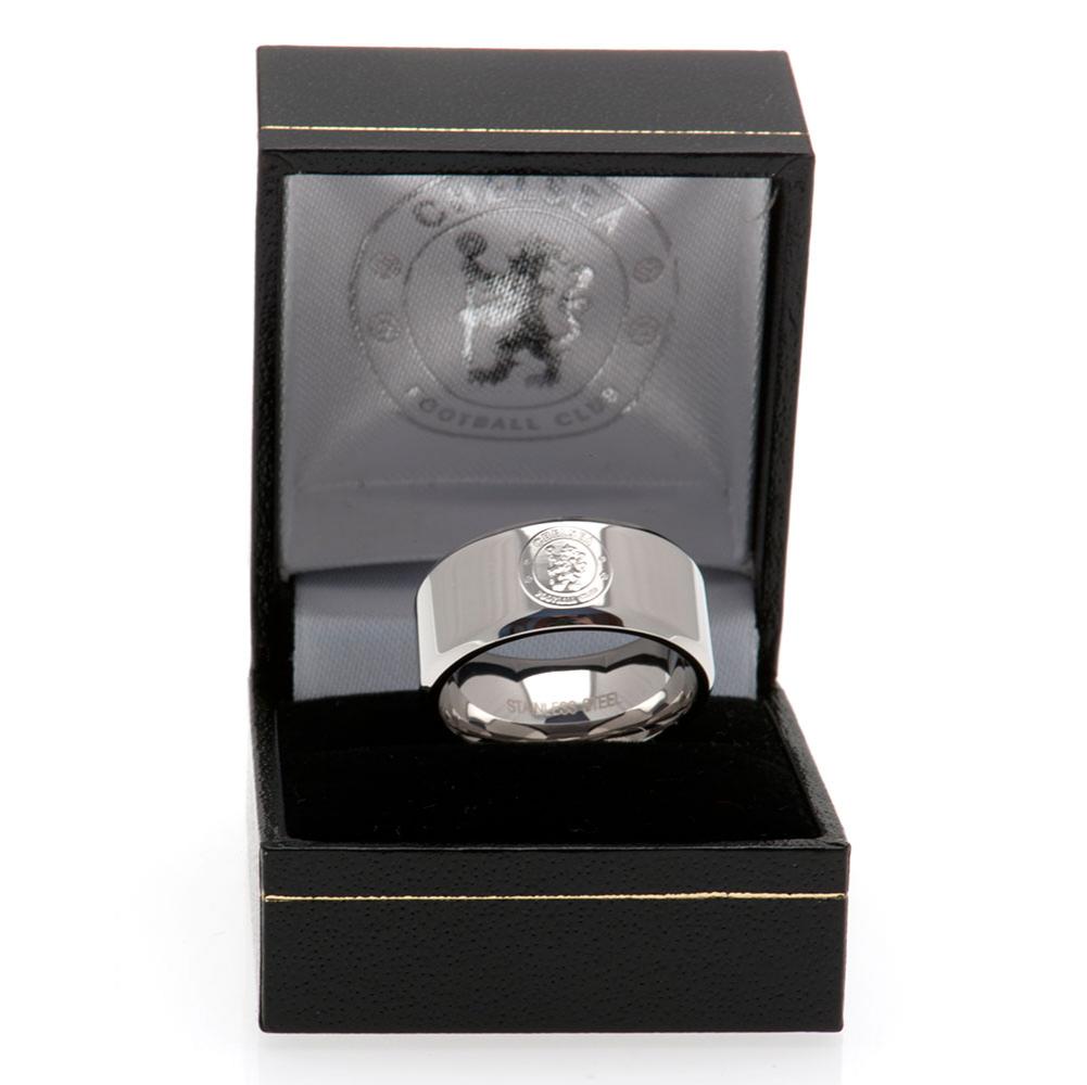 Chelsea FC Band Ring Medium – Classic Stainless Steel Design - Jewellery at Gift Moments