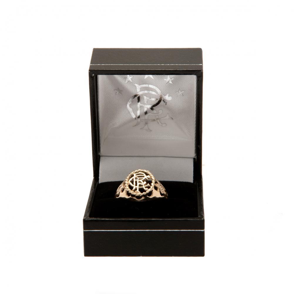 Rangers FC 9ct Gold Crest Ring - Medium Size - Jewellery at Gift Moments