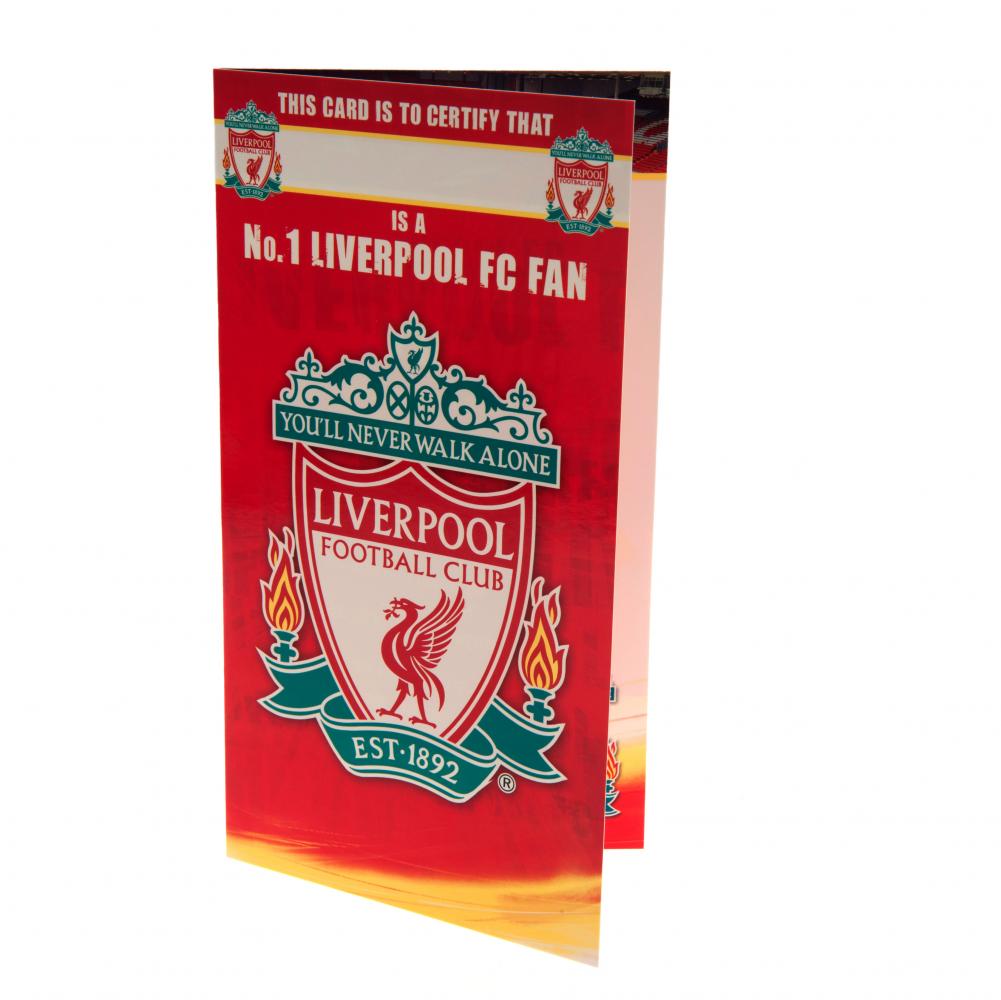 Liverpool FC Birthday Card No 1 Fan - Greeting Cards at Gift Moments