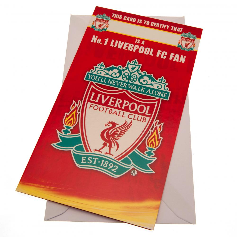 Liverpool FC Birthday Card No 1 Fan - Greeting Cards at Gift Moments