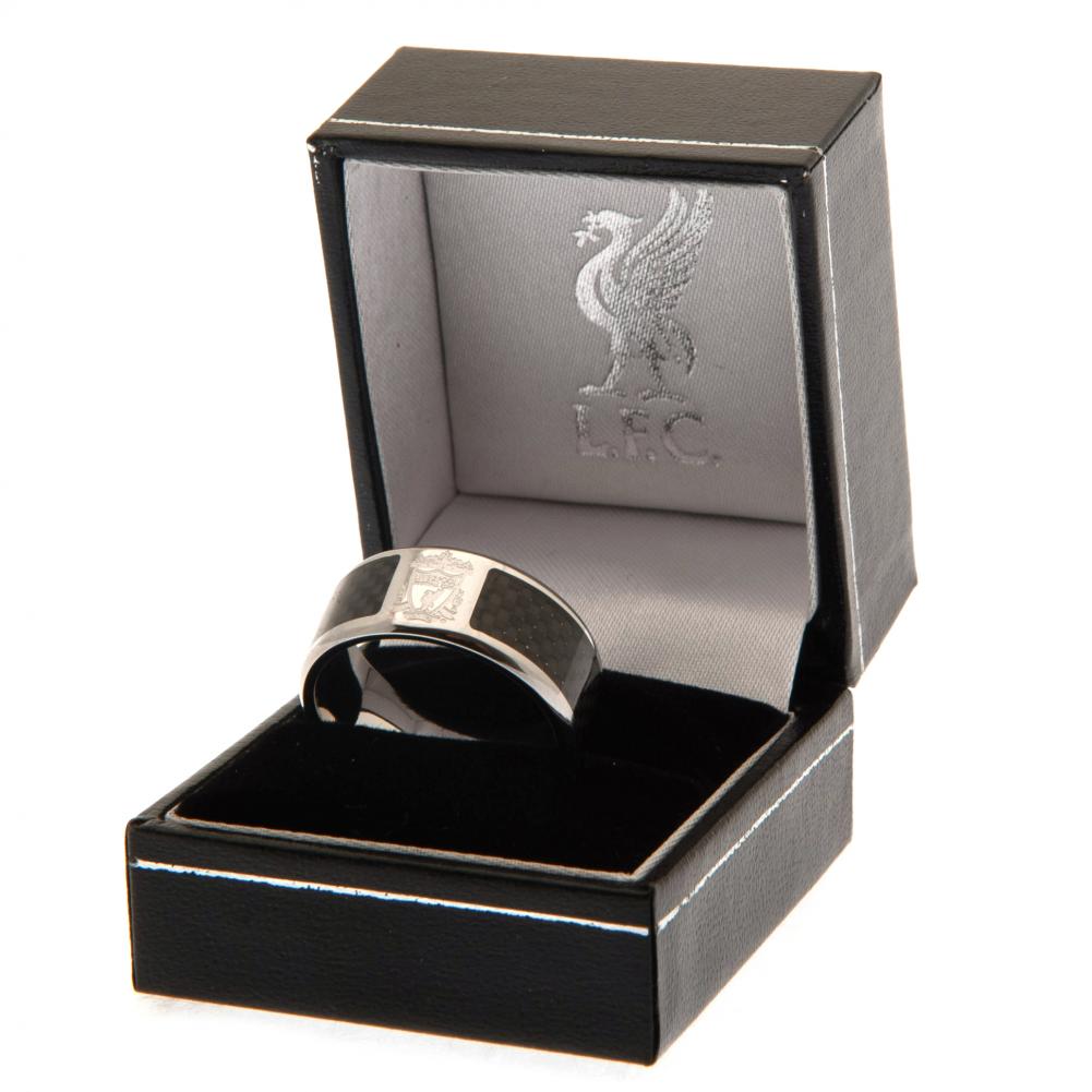 Liverpool FC Carbon Fibre Ring - Small Size - Jewellery at Gift Moments