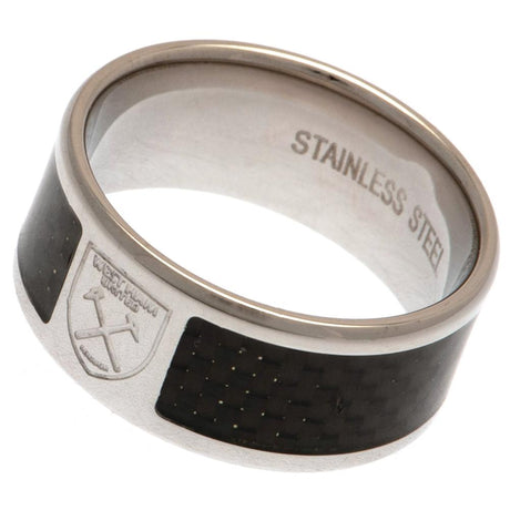 West Ham United FC Carbon Fibre Ring - Small - Jewellery at Gift Moments