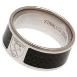 West Ham United FC Carbon Fibre Ring Medium - Jewellery at Gift Moments