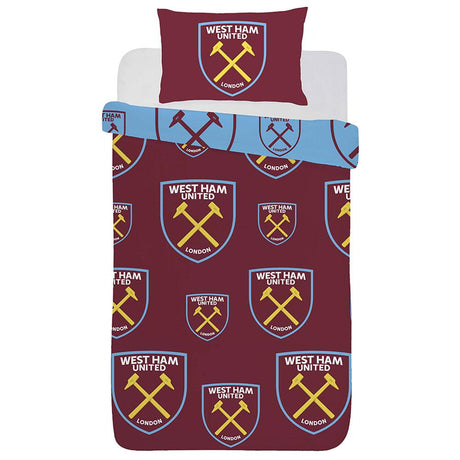 West Ham United FC Single Duvet Set - Bedroom at Gift Moments