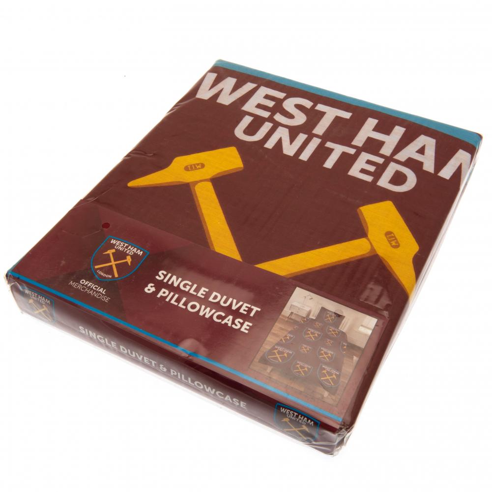 West Ham United FC Single Duvet Set - Bedroom at Gift Moments