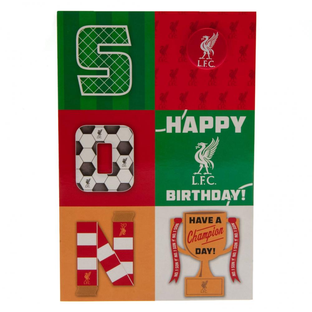 Liverpool FC Birthday Card for Son - Greeting Cards at Gift Moments