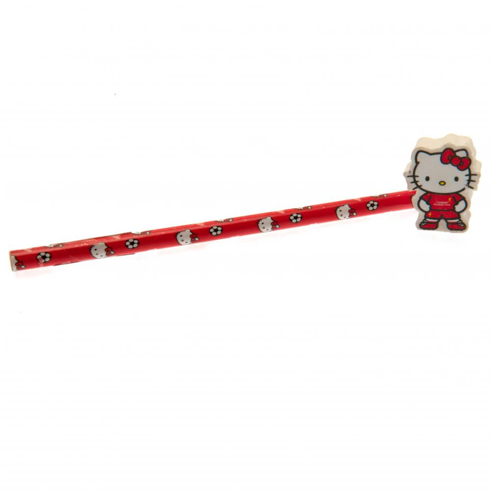 Liverpool FC Hello Kitty Pencil with Rubber Topper - Pens & Pencils at Gift Moments