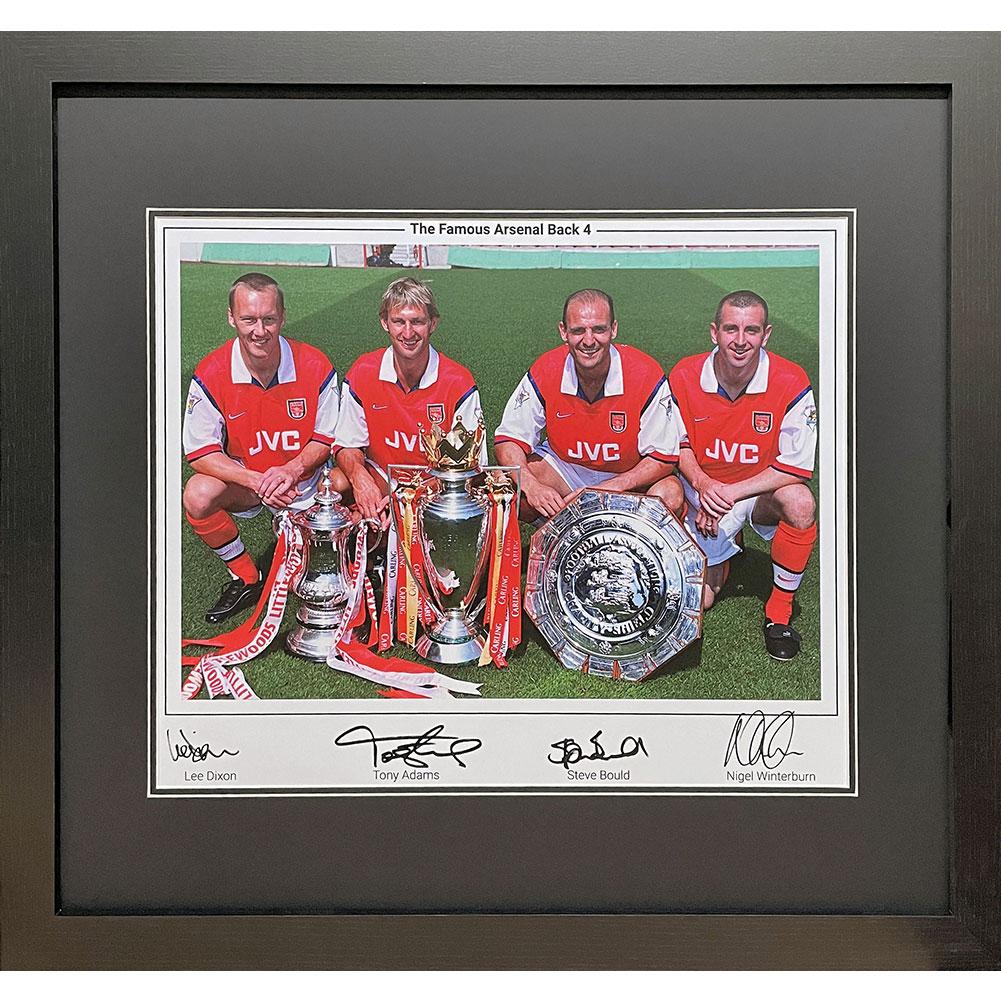 Arsenal FC Famous Back 4 Signed Framed Print - Signed Memorabilia at Gift Moments