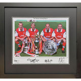 Arsenal FC Famous Back 4 Signed Framed Print - Signed Memorabilia at Gift Moments