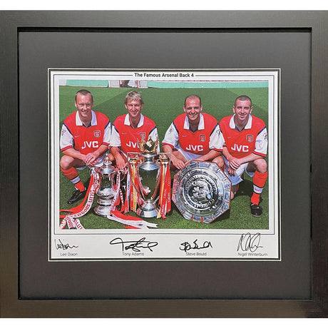 Arsenal FC Famous Back 4 Signed Framed Print - Signed Memorabilia at Gift Moments