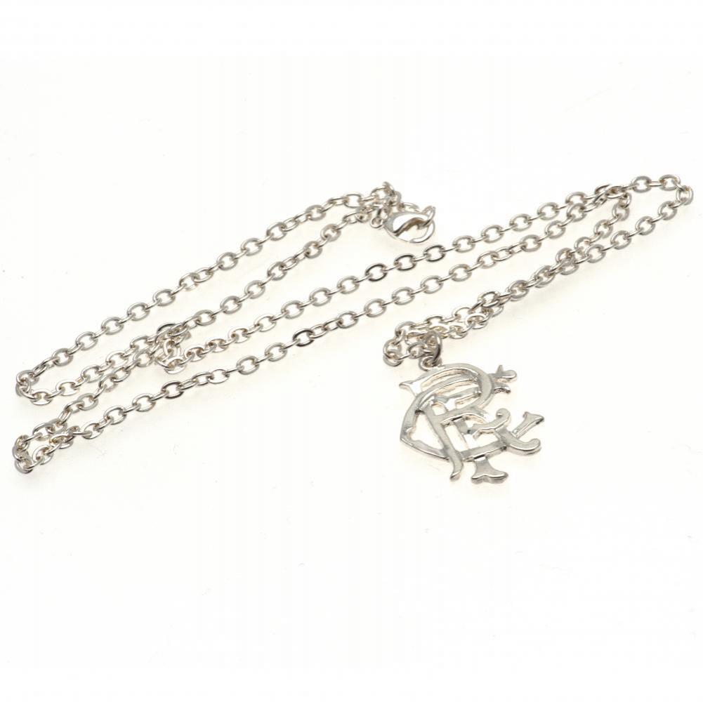 Rangers FC Silver Plated Pendant & Chain XL - Jewellery at Gift Moments