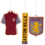 Aston Villa FC 3pk Air Freshener Set - Car Accessories at Gift Moments