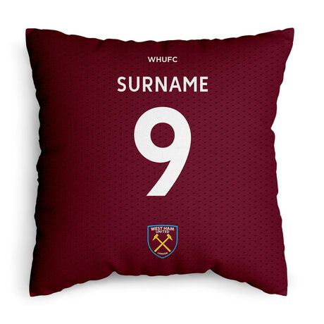 Personalised West Ham United FC Shirt 18" Cushion - Cushions at Gift Moments