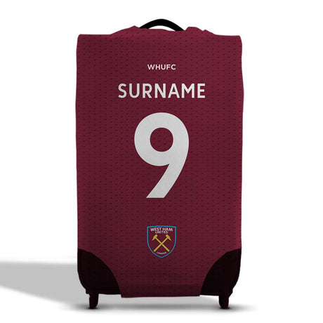 Personalised West Ham United FC Suitcase Cover (Medium) - Suitcase Covers at Gift Moments