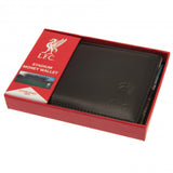 Liverpool FC Panoramic Wallet - Black Leather with Anfield Design - Wallets at Gift Moments