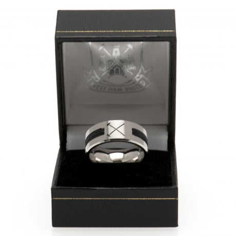 West Ham United FC Black Inlay Ring - Jewellery at Gift Moments