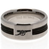 Arsenal FC Black Inlay Ring Large - Jewellery at Gift Moments