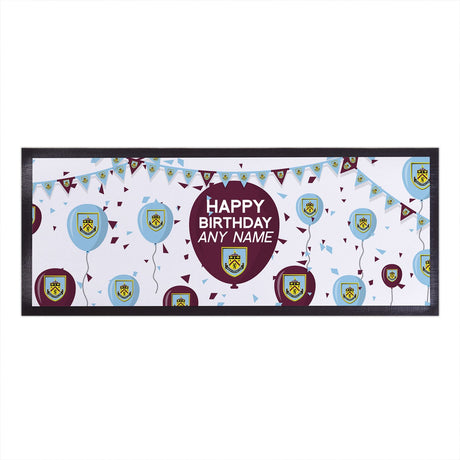 Personalised Burnley FC Balloons Bar Runner - Barware at Gift Moments