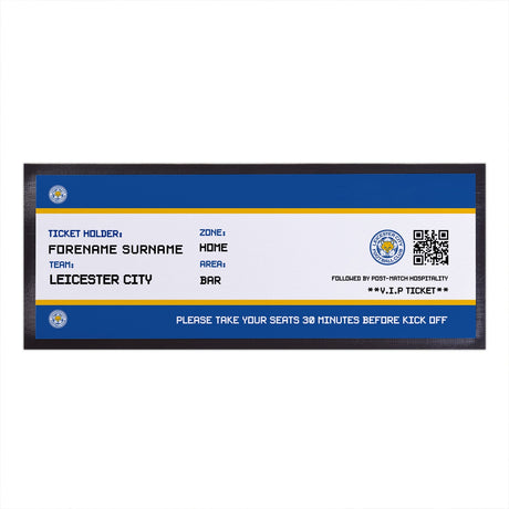 Personalised Leicester City FC Ticket Bar Runner - Barware at Gift Moments