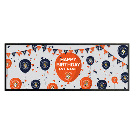 Personalised Luton Town FC Balloons Bar Runner - Barware at Gift Moments