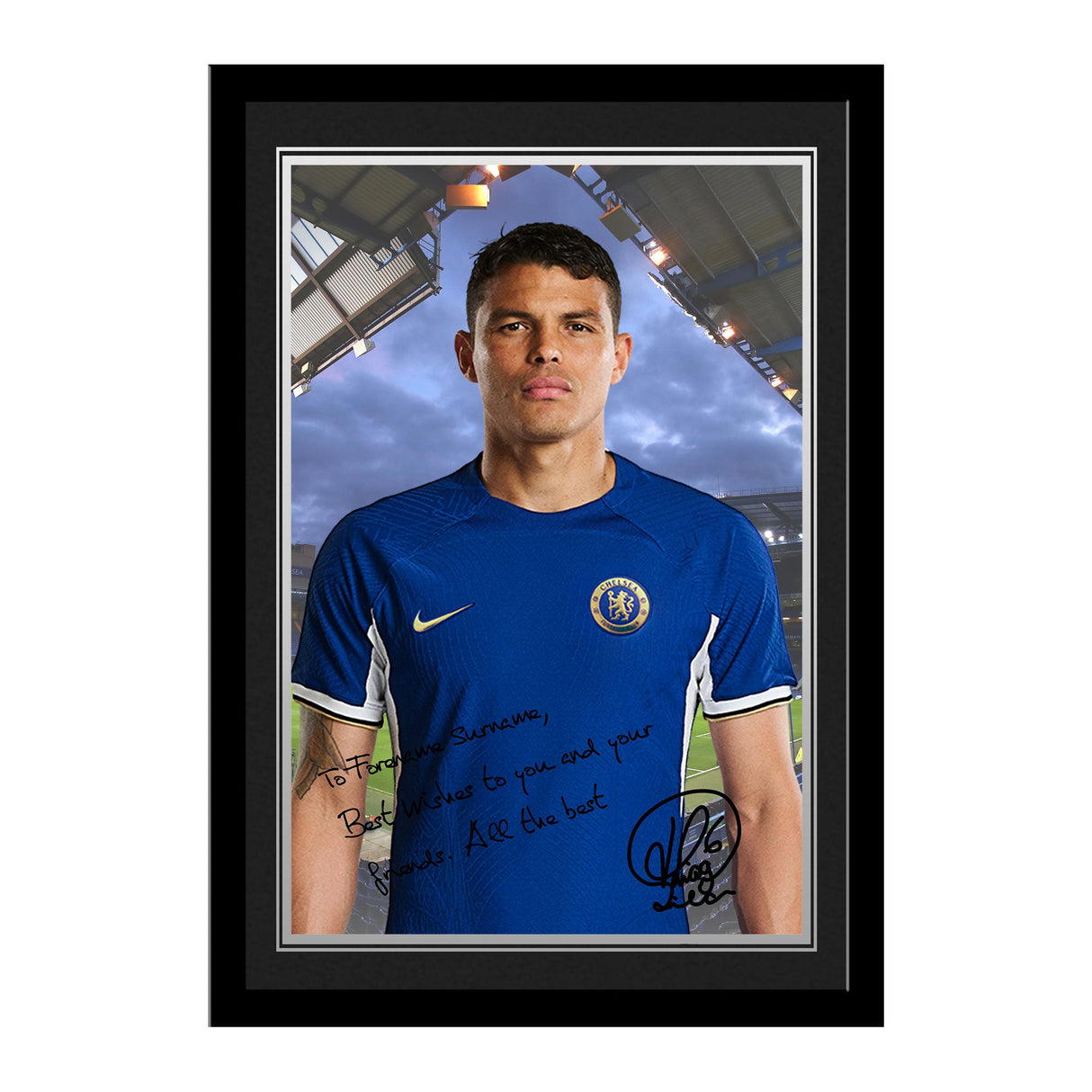 Personalised Chelsea FC Silva Autograph Framed Photo - Framed Prints at Gift Moments