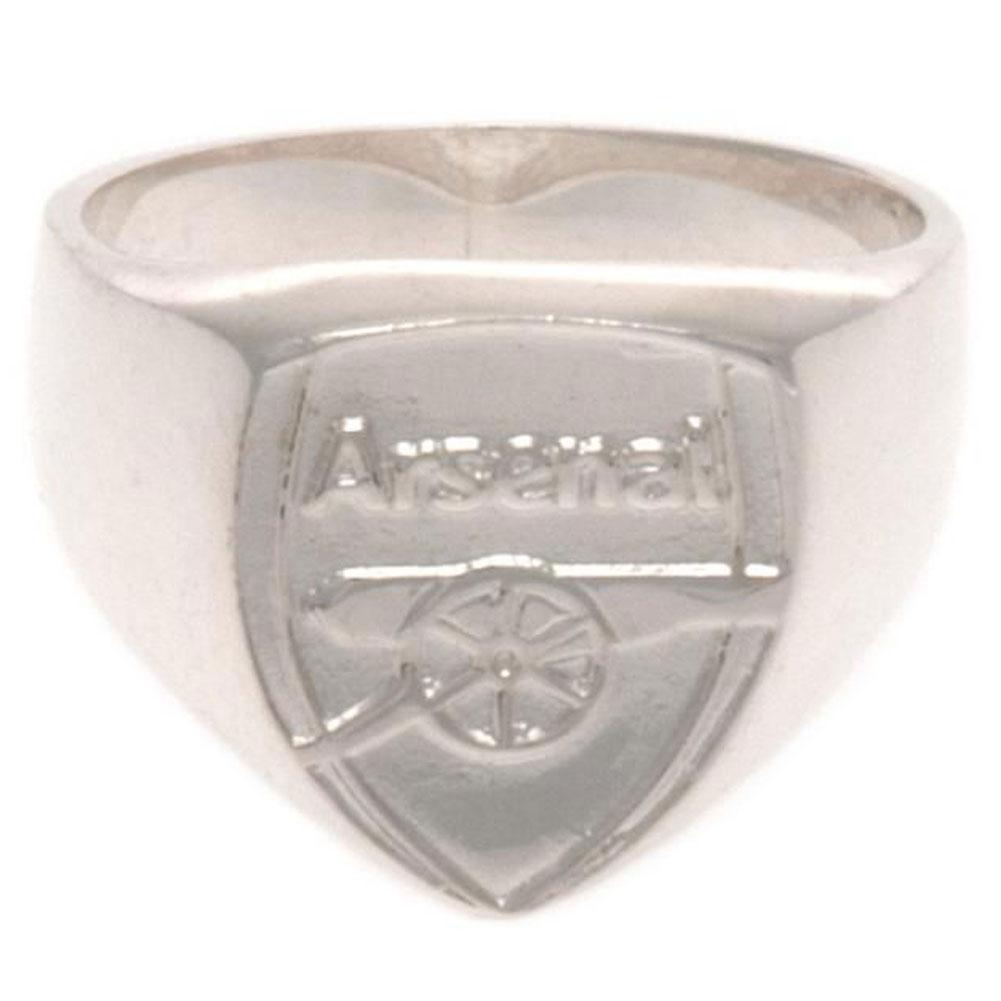 Arsenal FC Sterling Silver Crest Ring - Medium Size - Jewellery at Gift Moments