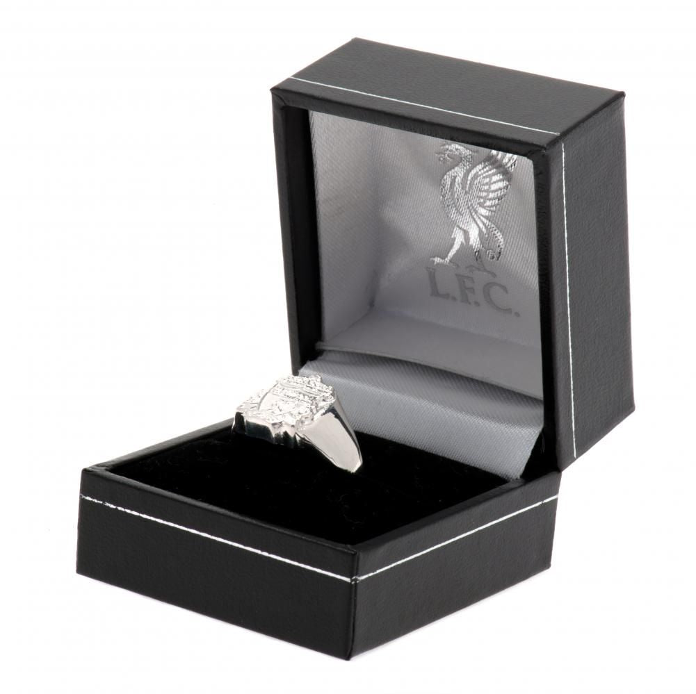 Liverpool FC Sterling Silver Crest Ring for Fans - Jewellery at Gift Moments