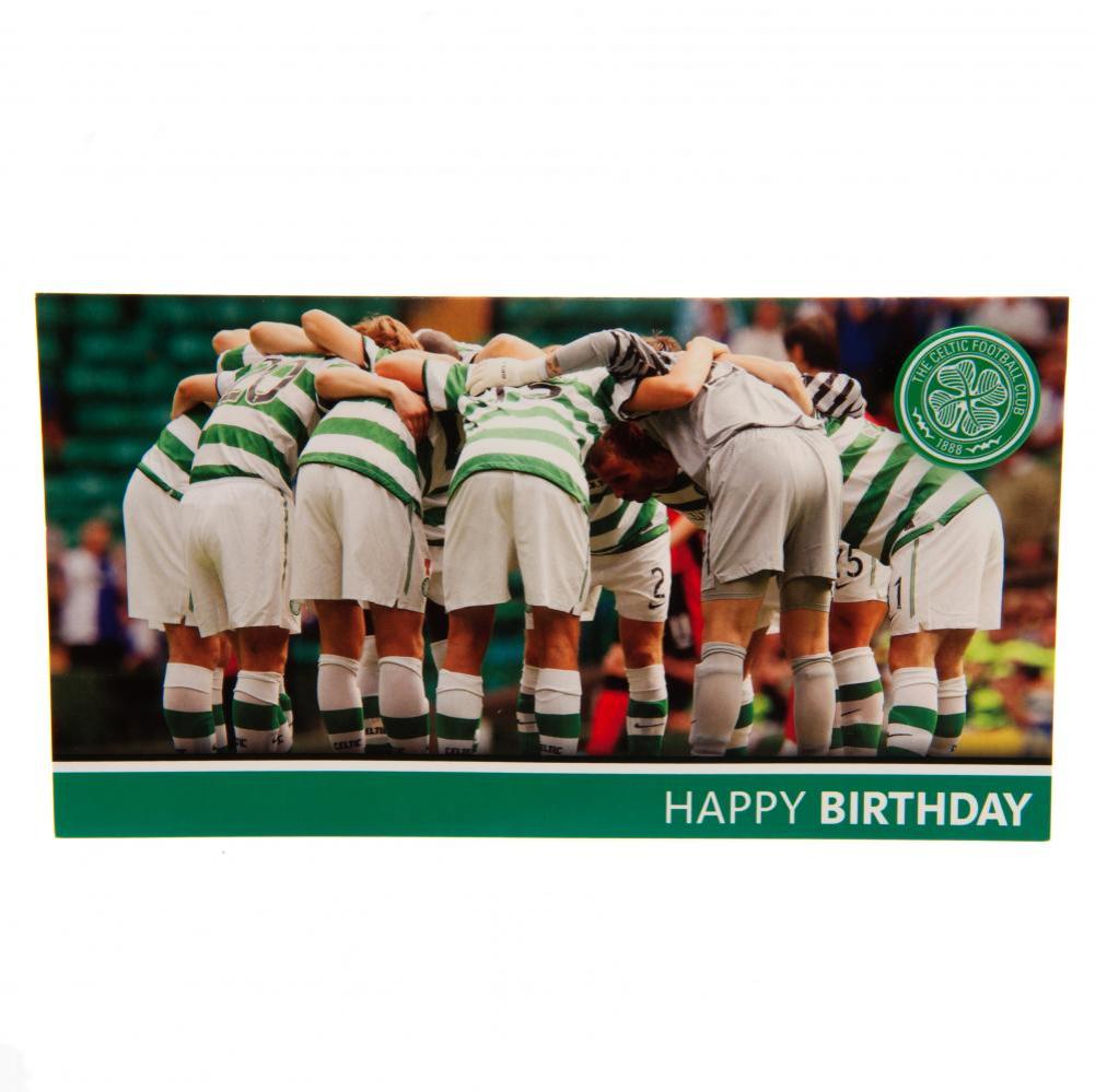 Celtic FC Huddle Birthday Card with Badge: 2 - Greeting Cards By Celtic