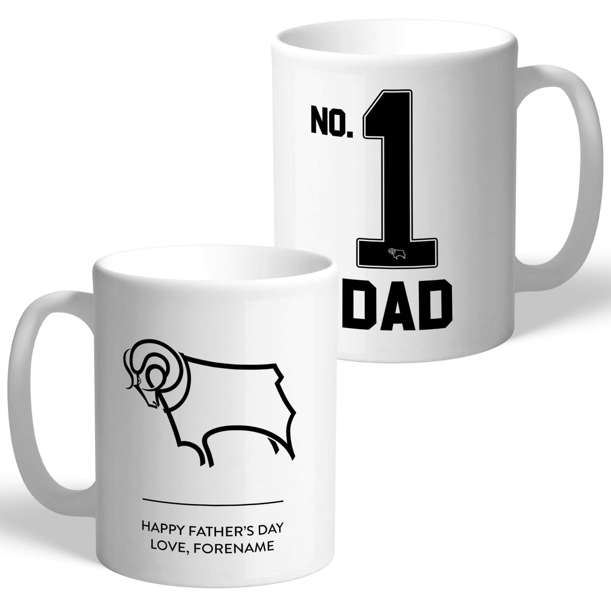 Personalised Derby County FC Father's Day Mug - Mugs at Gift Moments