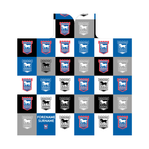 Personalised Ipswich Town Adult Hooded Fleece Blanket - Blankets at Gift Moments