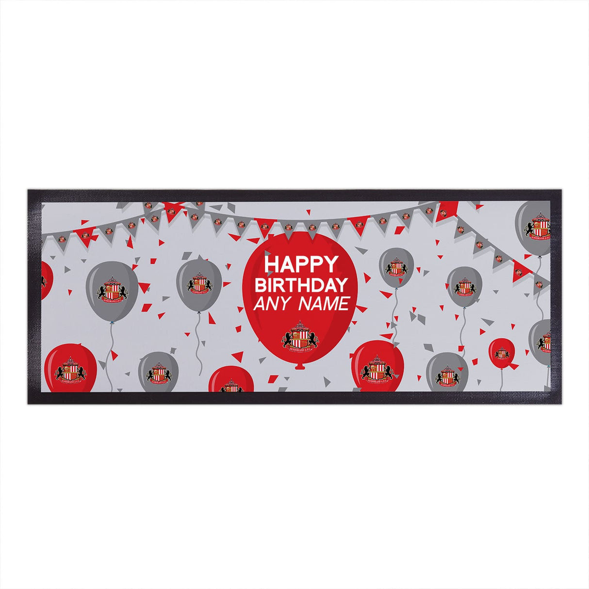 Personalised Sunderland AFC Balloons Bar Runner - Barware at Gift Moments