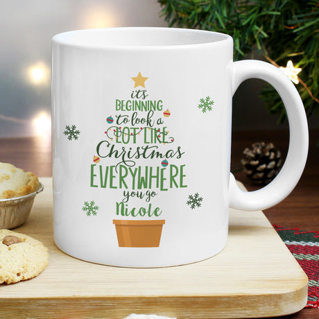 Personalised Its Beginning To Look A Lot Like Xmas Mug - Mugs at Gift Moments